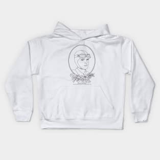 First Female To Fly Solo Across The Atlantic Ocean Kids Hoodie